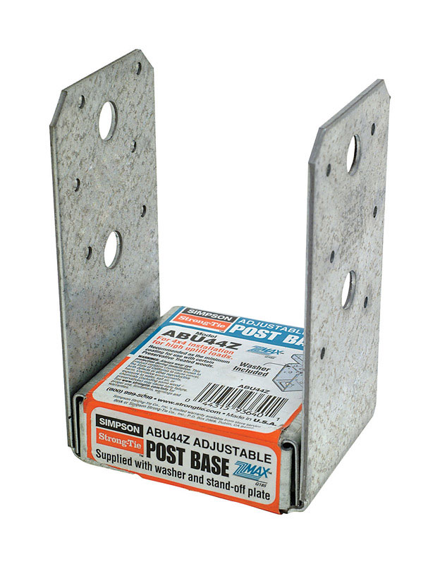 Simpson Strong-Tie ZMax 5.5 in. H X 3.56 in. W 16 Ga. Galvanized Steel Post Base