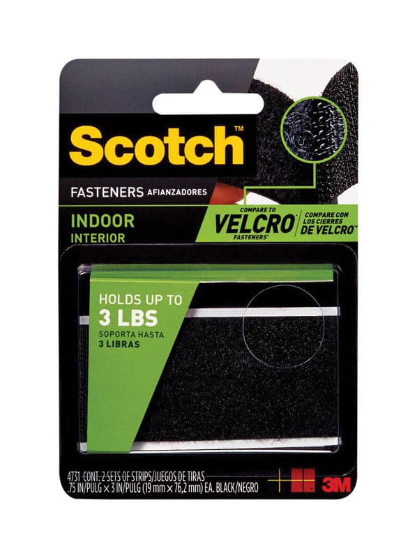 Scotch Medium Hook and Loop Fastener 3 in. L 2 pk