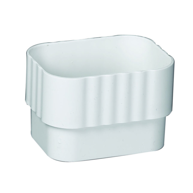 Amerimax 2 in. W X 3 in. L White Vinyl K Downspout Connector