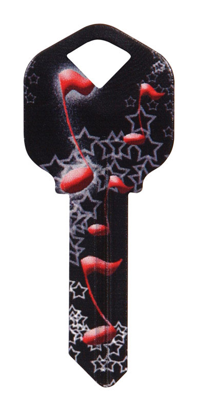 Hillman Wackey Music Notes House/Office Universal Key Blank Single