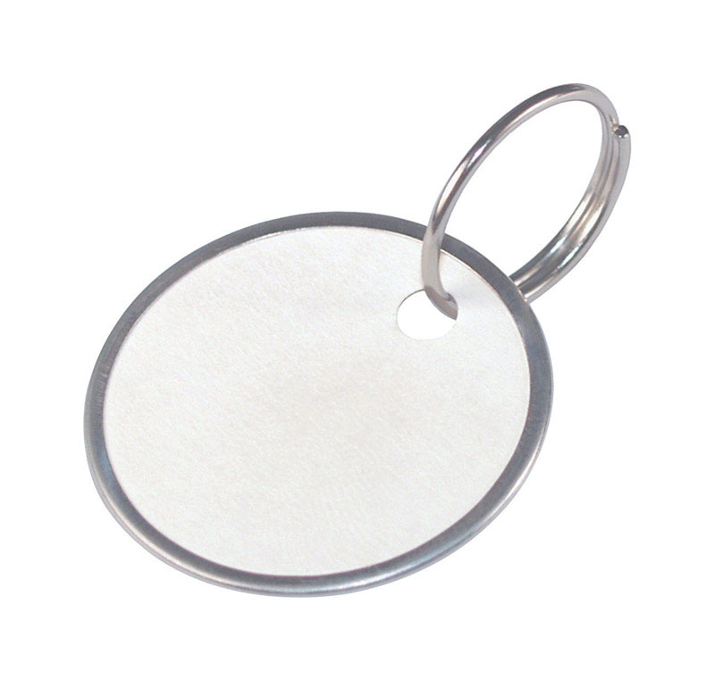 Hillman 1-1/4 in. D Metal White Labeling/ID Key Ring
