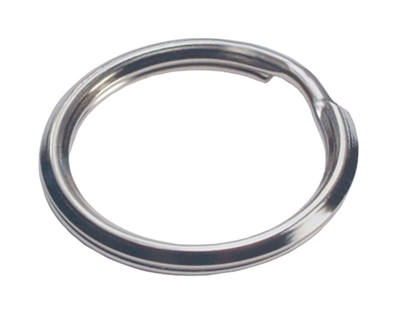 Hillman 7/8 in. D Tempered Steel Silver Split Rings/Cable Rings Key Ring