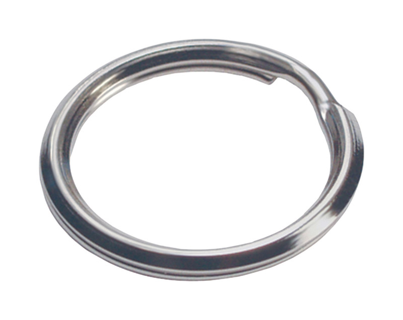 Hillman 1-1/4 in. D Tempered Steel Silver Split Rings/Cable Rings Key Ring