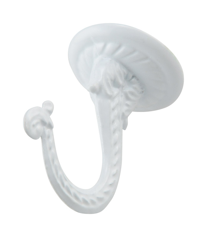 Ook Jumbo White Steel 1-1/2 in. L Swag Hook 30 lb 1 pk