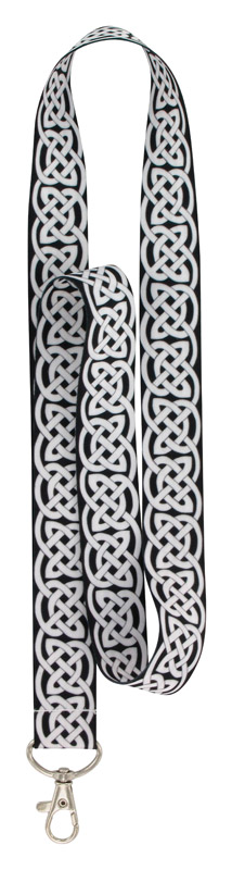 Hillman Polyester Black/White Decorative Key Chain Lanyard
