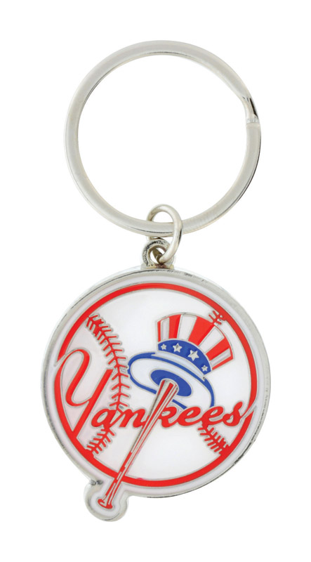 Hillman New York Yankees Metal Silver Decorative Key Chain