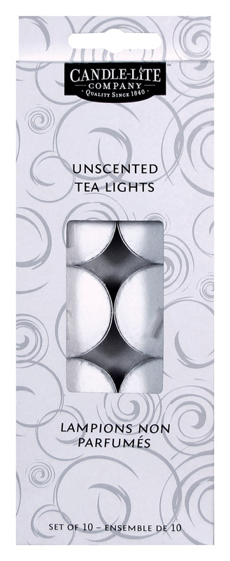 Candle Lite White Unscented Scent Tea Light Candle