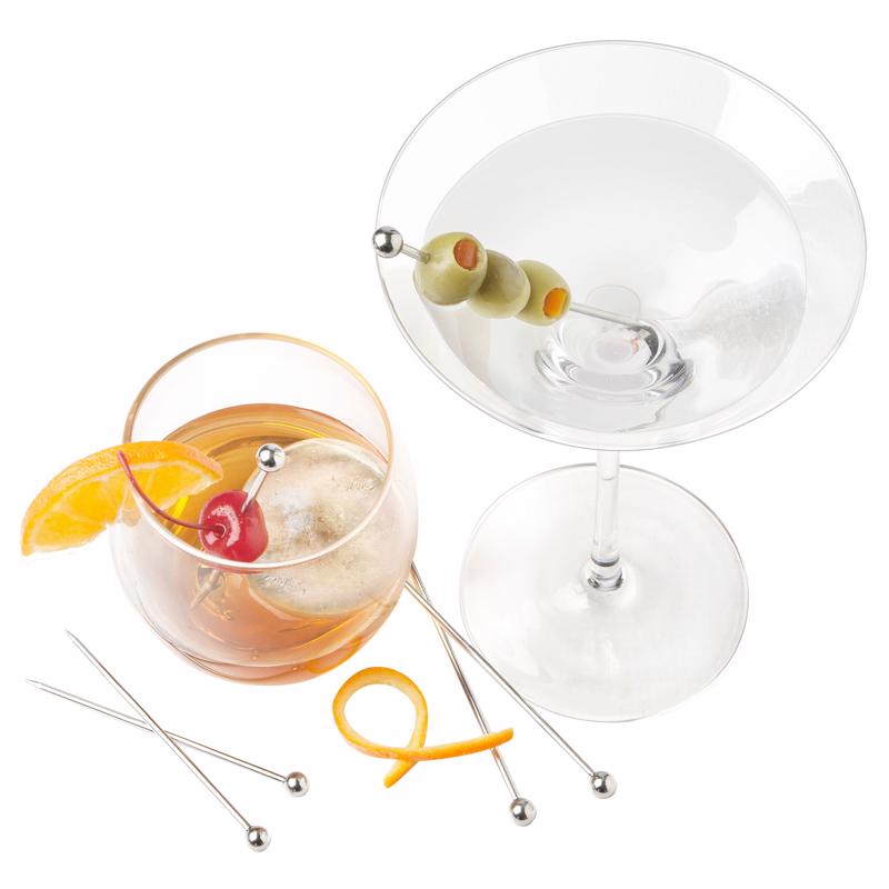 Final Touch Silver Stainless Steel Cocktail Picks
