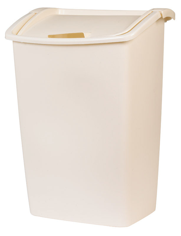 Rubbermaid 11.25 gal Bisque Plastic Swing-Out Trash Can