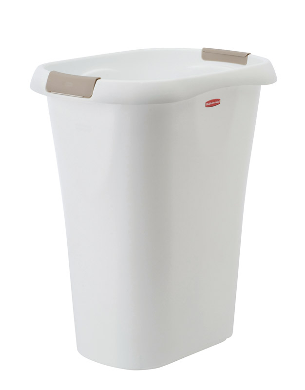 Rubbermaid 8 gal White Polypropylene Open Top Wastebasket