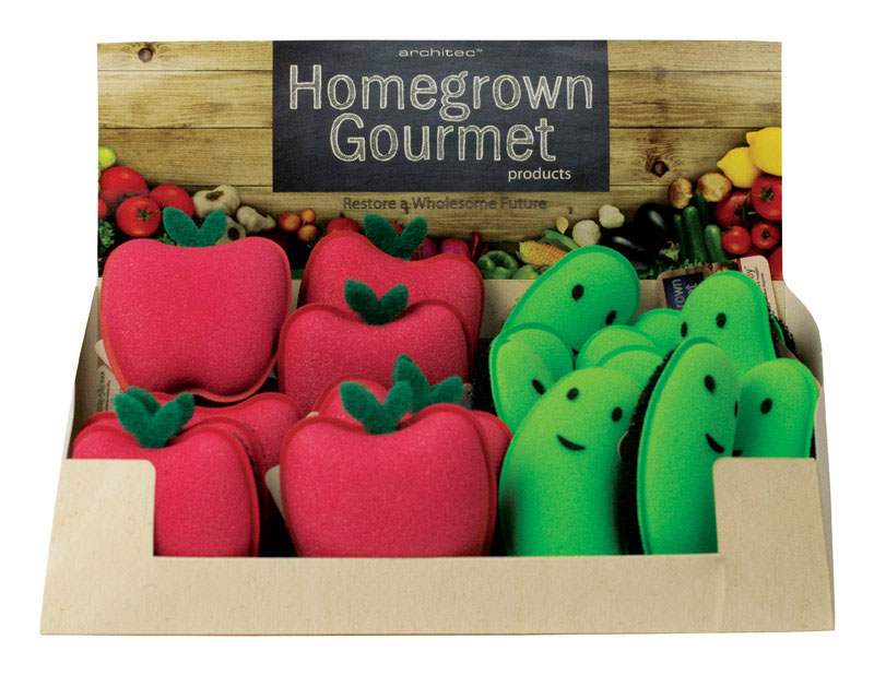 Architec Homegrown Gourmet Assorted Nylon Veggie Scrubbies