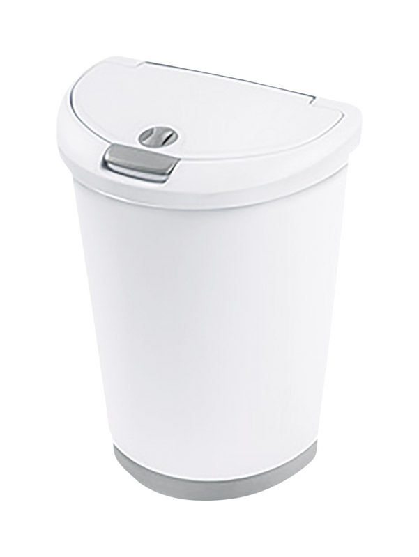 Sterilite 12.3 gal White Polypropylene TouchTop Trash Can