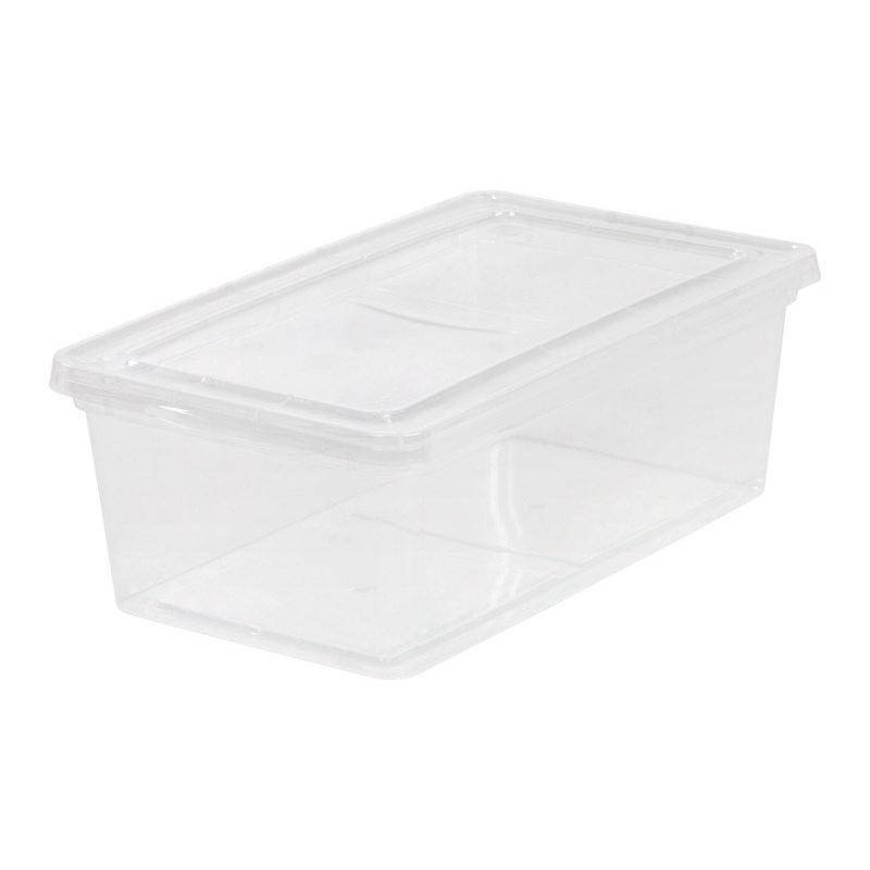 IRIS 6 quart Clear Storage Box 4.88 in. H X 8.25 in. W X 14.25 in. D Stackable