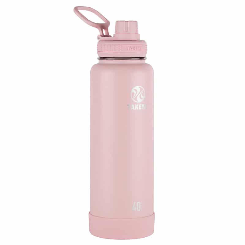 Takeya Actives 40 oz Double Wall Blush BPA Free Insulated Water Bottle