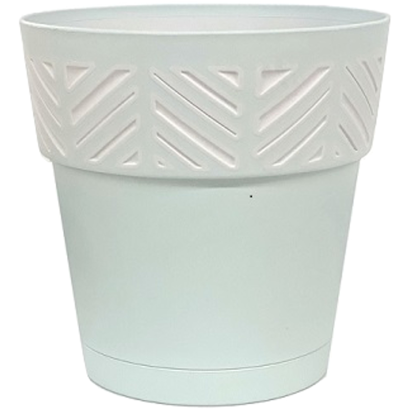 Deroma Mosaic 7.49 in. H X 8 in. D Resin Vaso Save Planter Mint