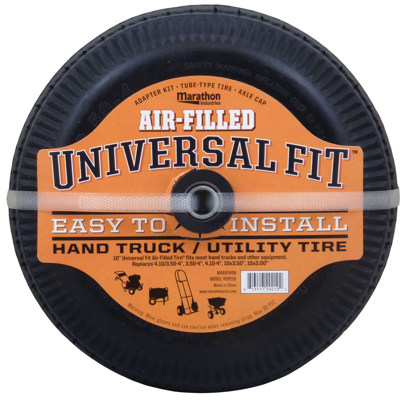 Marathon Universal Fit 4 in. D X 10 in. D 300 lb. cap. Offset Hand Truck Tire Rubber 1 pk