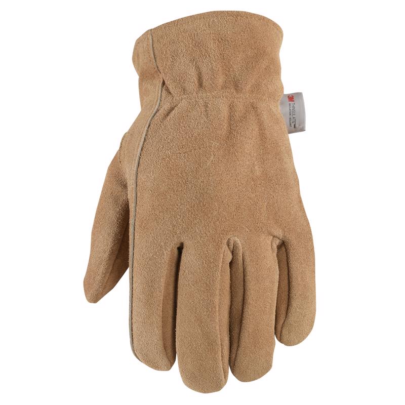 Wells Lamont L Suede Cowhide Heavy Duty Brown Gloves