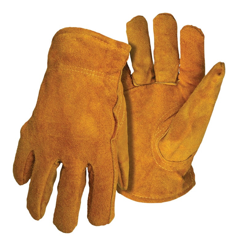 Boss Men's Indoor/Outdoor Driver Work Gloves Tan L 1 pair