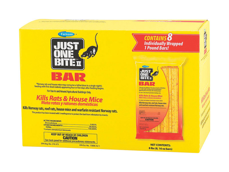 Farnam Just One Bite II Bait Blocks For Mice and Rats 8 pk