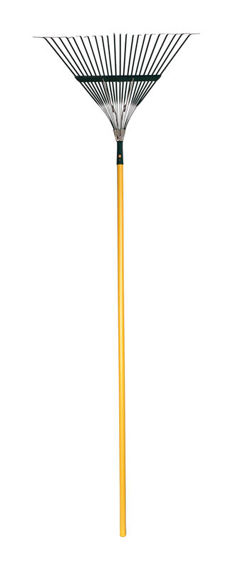 Rugg 54 in. 22 Tine Steel Leaf Rake Wood Handle