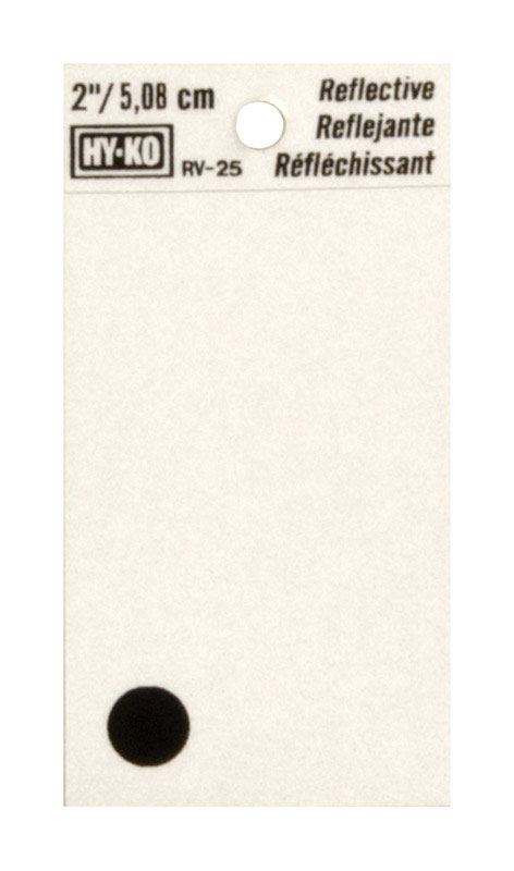 Hy-Ko 2 in. Reflective Black Vinyl Self-Adhesive Special Character Period 1 pc
