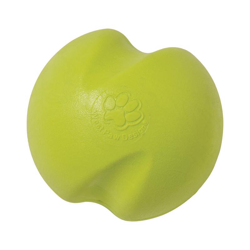 West Paw Zogoflex Green Jive Plastic Ball Dog Toy Small in. 1 pk