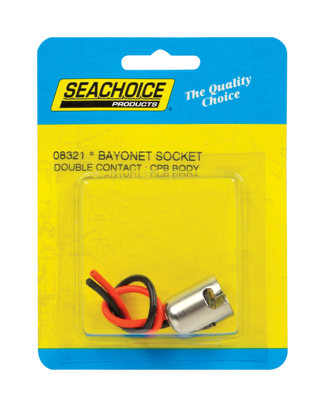 Seachoice Bayonet Light Socket Chrome Plated Brass