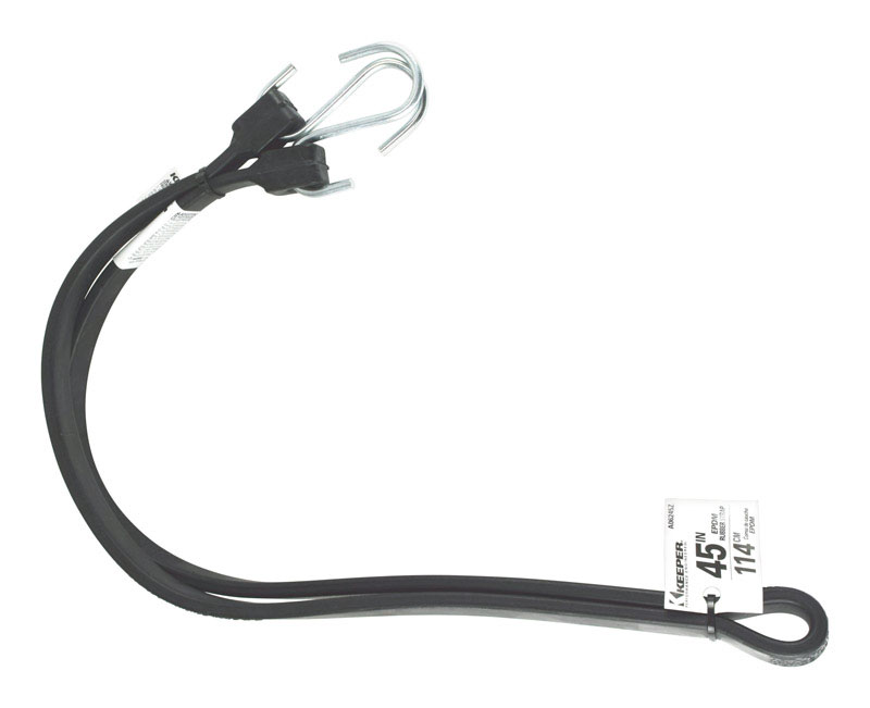 Keeper Black Rubber Tarp Strap 45 in. L 1 pk