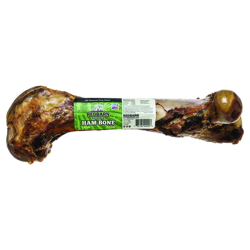 Redbarn Naturals Pork Ham Bone Grain Free Bone For Dogs 9 in. 1 pk