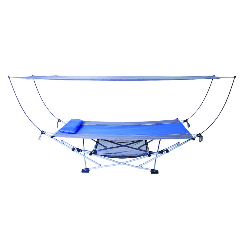 Mac Sports 26.4 in. W X 91.3 ft. L Blue Portable Hammock With Stand