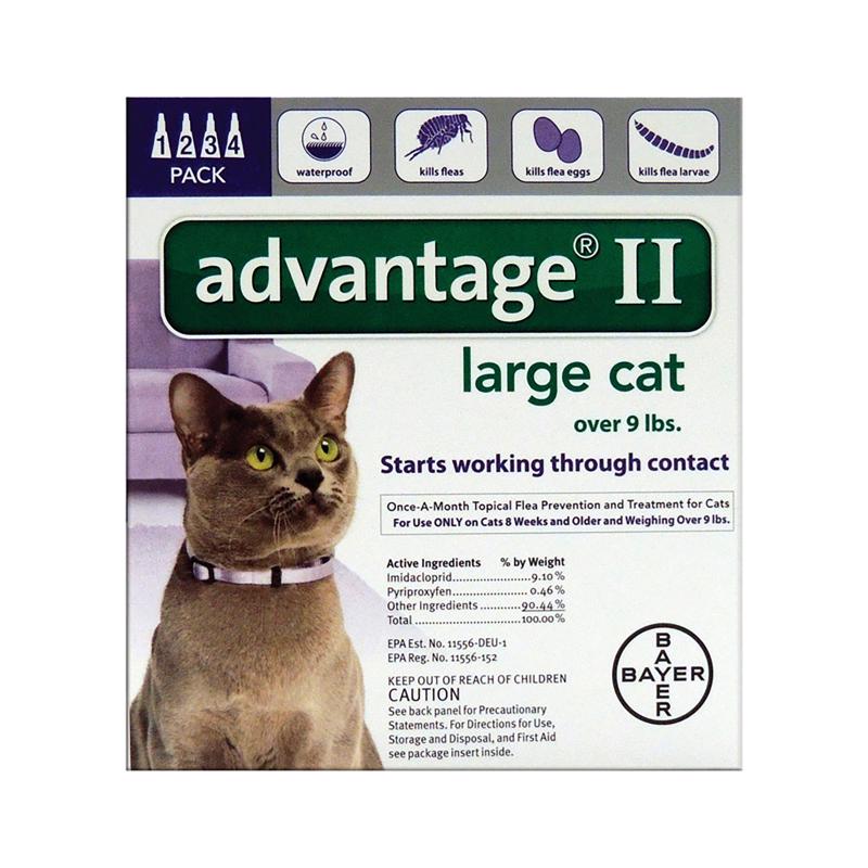 Bayer Advantage II Liquid Cat Flea Drops Imidacloprid/Pyriproxyfen 0.108 oz