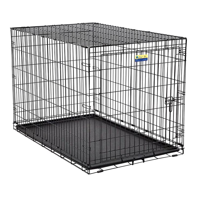 Pet Essentials Steel Dog Crate Black 33 in. H X 30 in. W X 48 in. D