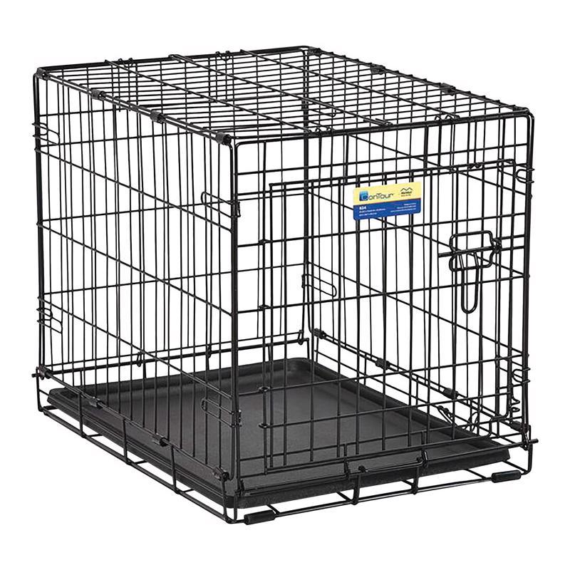Pet Essentials Small Steel Dog Crate Black 18 in. H X 18 in. W X 24 in. D