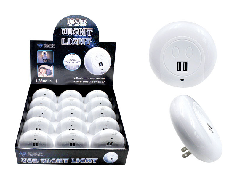 Diamond Visions USB Charger/Night Light 1 pk