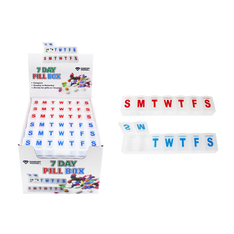 Diamond Visions White Pill Organizer 7 day