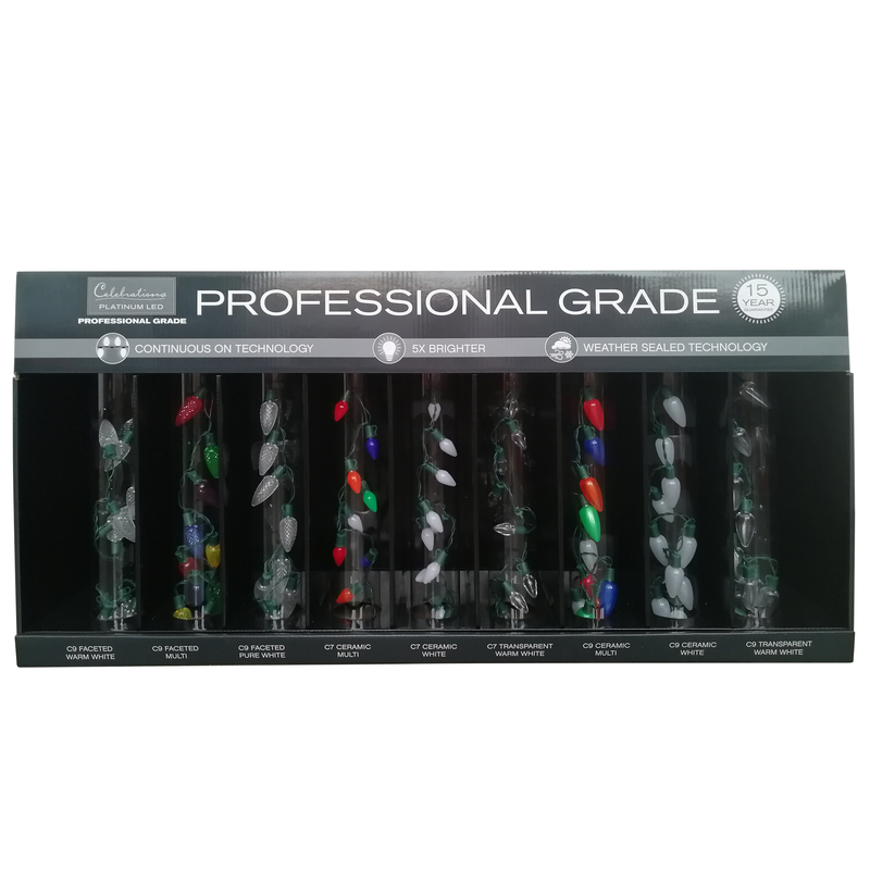 Celebrations Platinum LED Multicolored B Light Display Cardboard