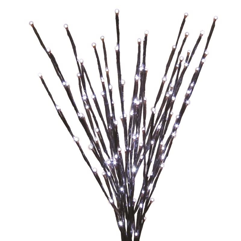 Celebrations Platinum LED Pure White 32 in. Light Burst Yard Decor