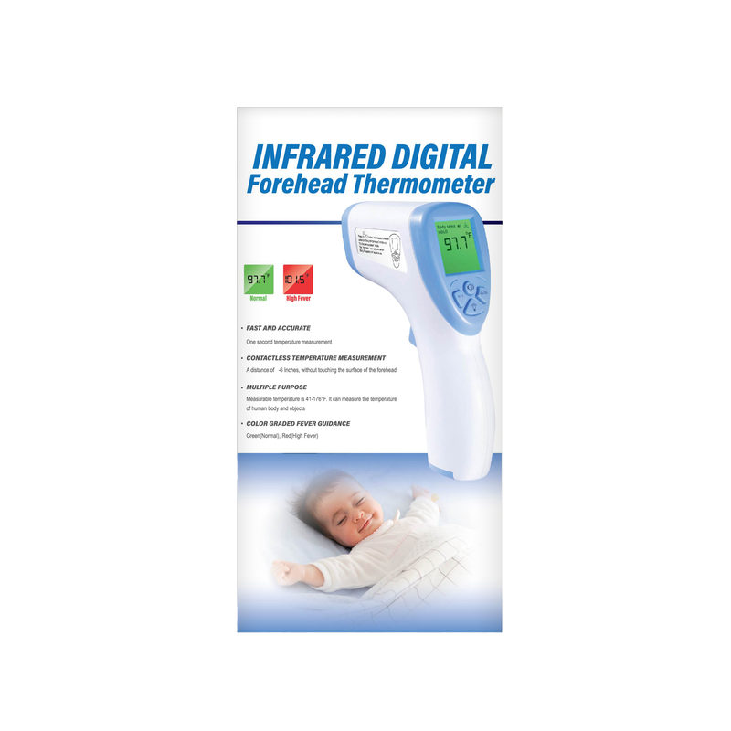 GB White No Contact Infrared Digital Forehead Thermometer