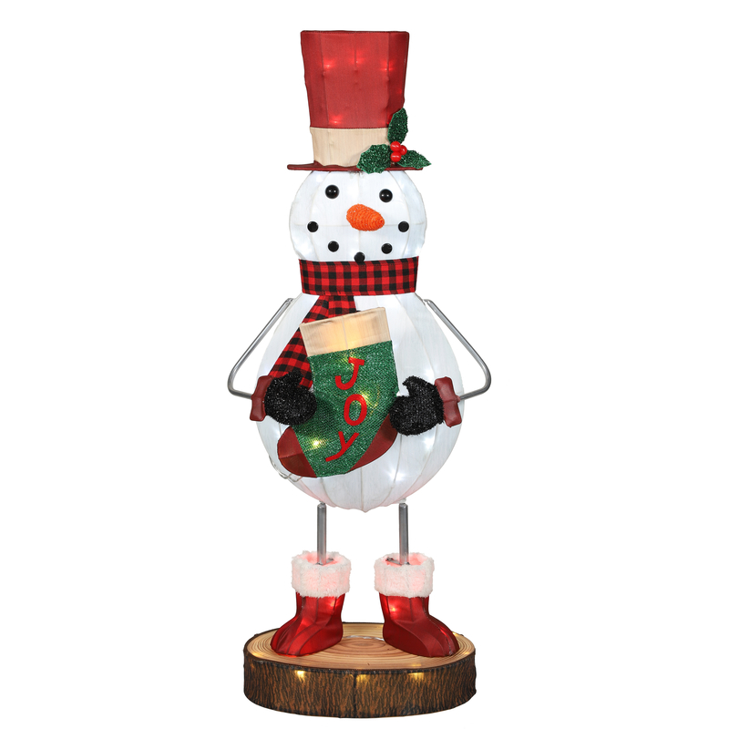 Celebrations LED Warm White 36 in. Snowman Yard Decor