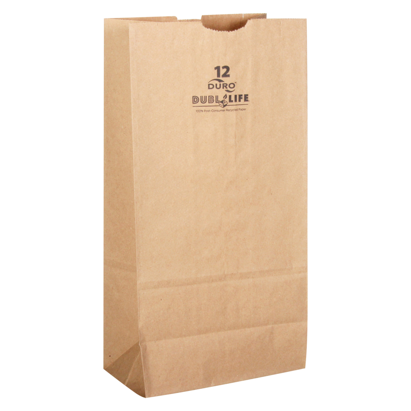 Dubl Life 7.125 in. H X 4.375 in. W X 13.6875 in. L Paper Shopping Bag 500 pk 12 lb