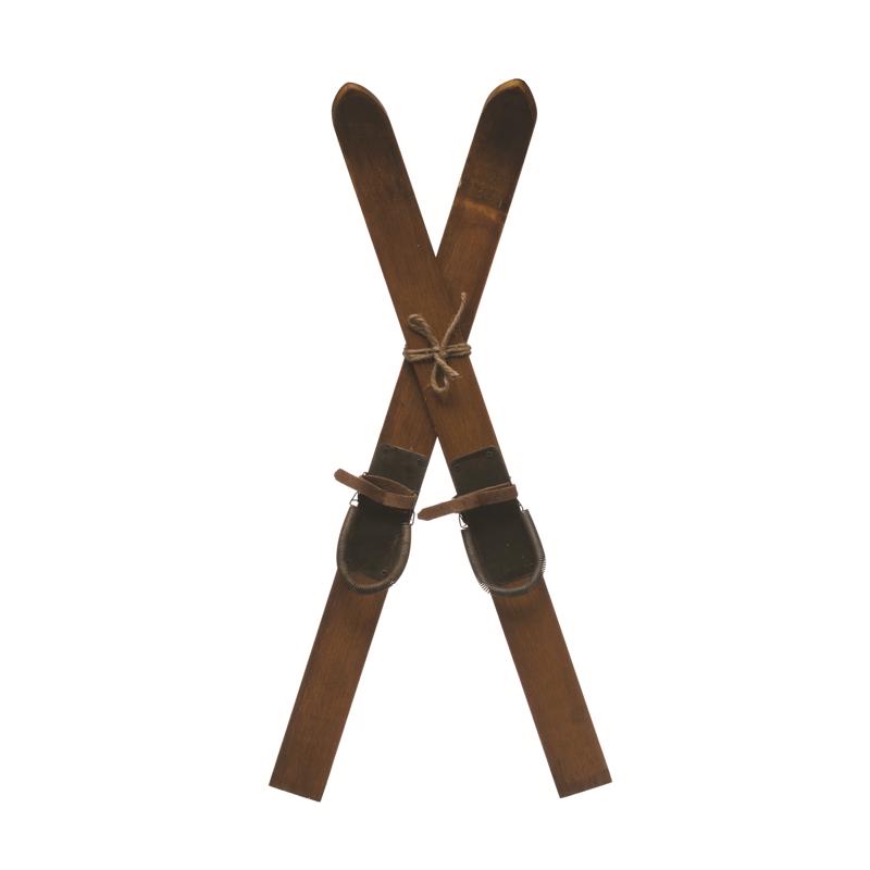 Creative Co-Op Brown Skis Indoor Christmas Decor