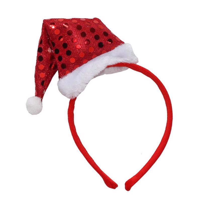 Dyno Sequin Santa Hat Headband Felt 1 pk