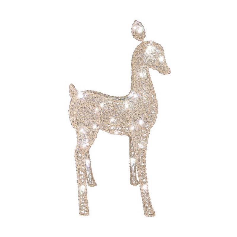 Gemmy Flat-tastics LED White 28 in. Starry Night A Frame Doe Yard Decor