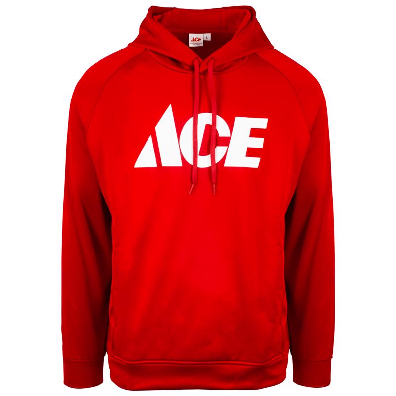 Artcraft M Unisex Long Sleeve Red Hooded Sweatshirt