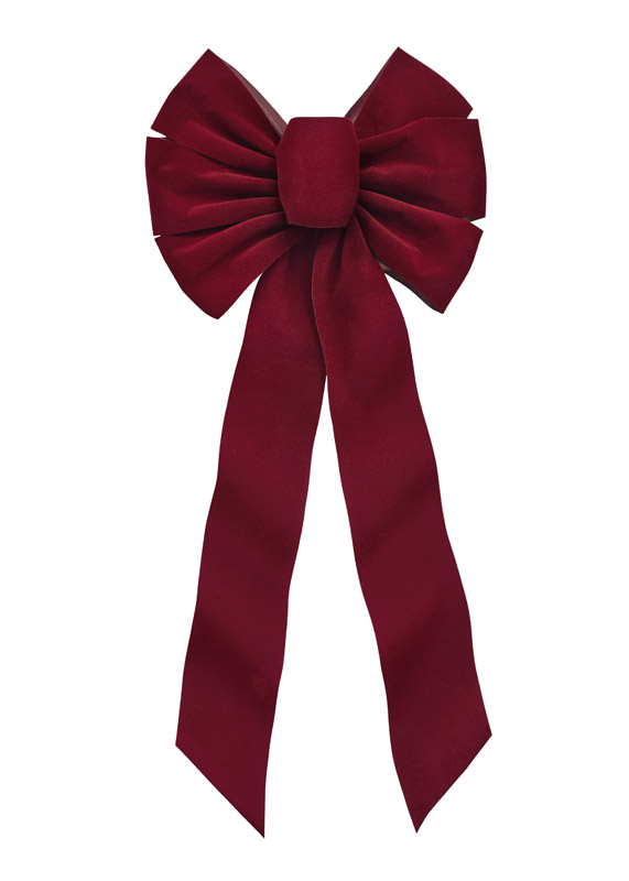 Holiday Trims Burgundy 7 Loop Christmas Indoor Christmas Decor