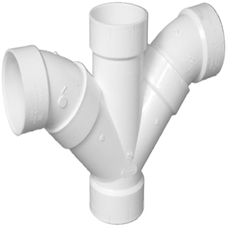 Charlotte Pipe Schedule 40 4 in. Hub X 4 in. D Hub PVC Wye