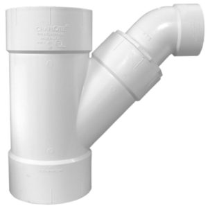Charlotte Pipe Schedule 40 6 in. Hub X 6 in. D Hub PVC Wye and Bend