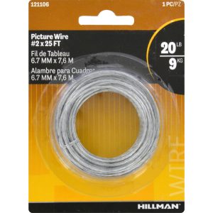 Hillman AnchorWire Steel-Plated Silver Braided Picture Wire 20 lb 1 pk