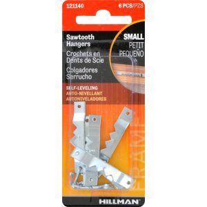 Hillman AnchorWire Silver Small Self-Leveling Hanger 1 lb 6 pk