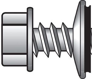 Hillman No. 12-14 X 1 in. L Hex Hex Head Self- Drilling Screws 100 pk